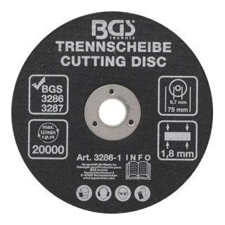 BGS Trennscheibe Ø 75 x 1,8 x 9,7 mm