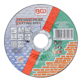 BGS Trennscheibe für Stein Ø 115 x 2,5 x 22,2 mm Type 42