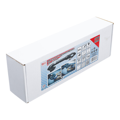 BGS Troncatrice pneumatica, extra lunga, testa piatta, 376 mm