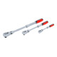 BGS Umschakelratelset, uittrekbaar, kantelbaar, aandrijving buitensquare 6,3 mm (1/4") - 10 mm (3/8") - 12,5 mm (1/2"), 3-dlg.-2