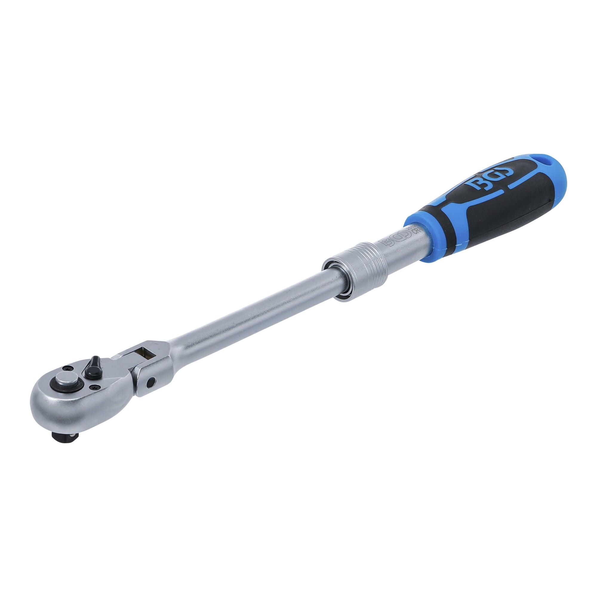 BGS Umschaltknarre, ausziehbar, abwinkelbar Abtrieb Außenvierkant 10 mm (3/8") 260 - 365 mm ; BGS technic