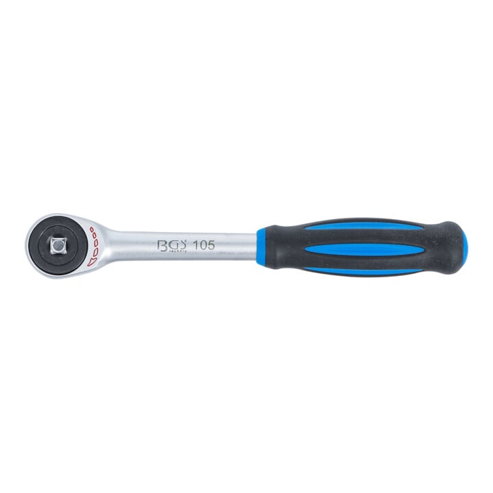 BGS Umschaltknarre mit Drehgriff Abtrieb Außenvierkant 6,3 mm