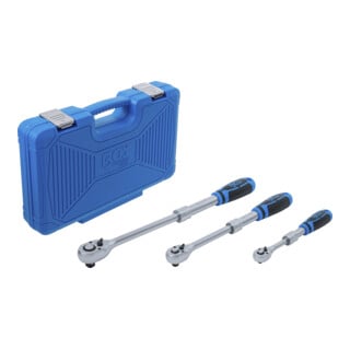 BGS Umschaltknarren-Satz ausziehbar 6,3 mm (1/4") - 10 mm (3/8") - 12,5 mm (1/2") 3-tlg.