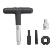 BGS Universele olie service steeksleutelset voor kunststof olieaftappluggen Aandrijving buitenzeskant 6,3 mm (1/4 inch) / uitgang buitenvierkant 10 mm (3/8 inch) 5 delig-3