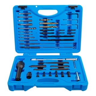 BGS Utensile per candele di preriscaldamento e set di riparazione della filettatura M8, M10, 41pz.