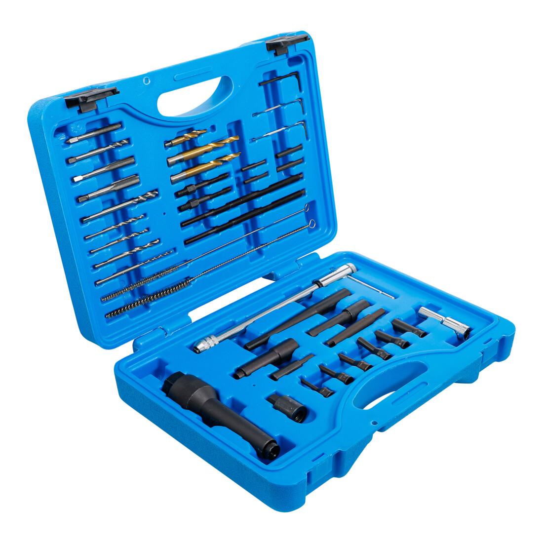 BGS Utensile per candele di preriscaldamento e set di riparazione della filettatura M8, M10, 41pz.