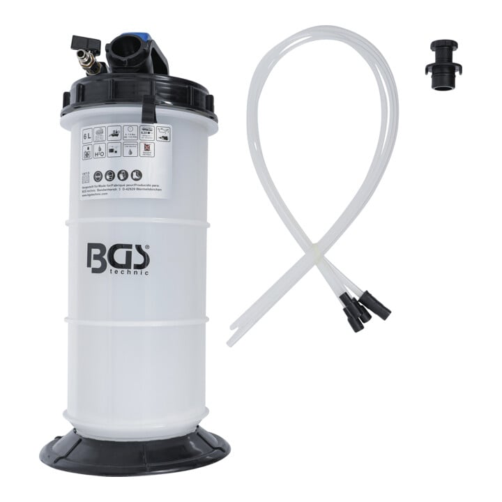 BGS Vacuüm-zuigerpomp, pneumatisch, 6 l