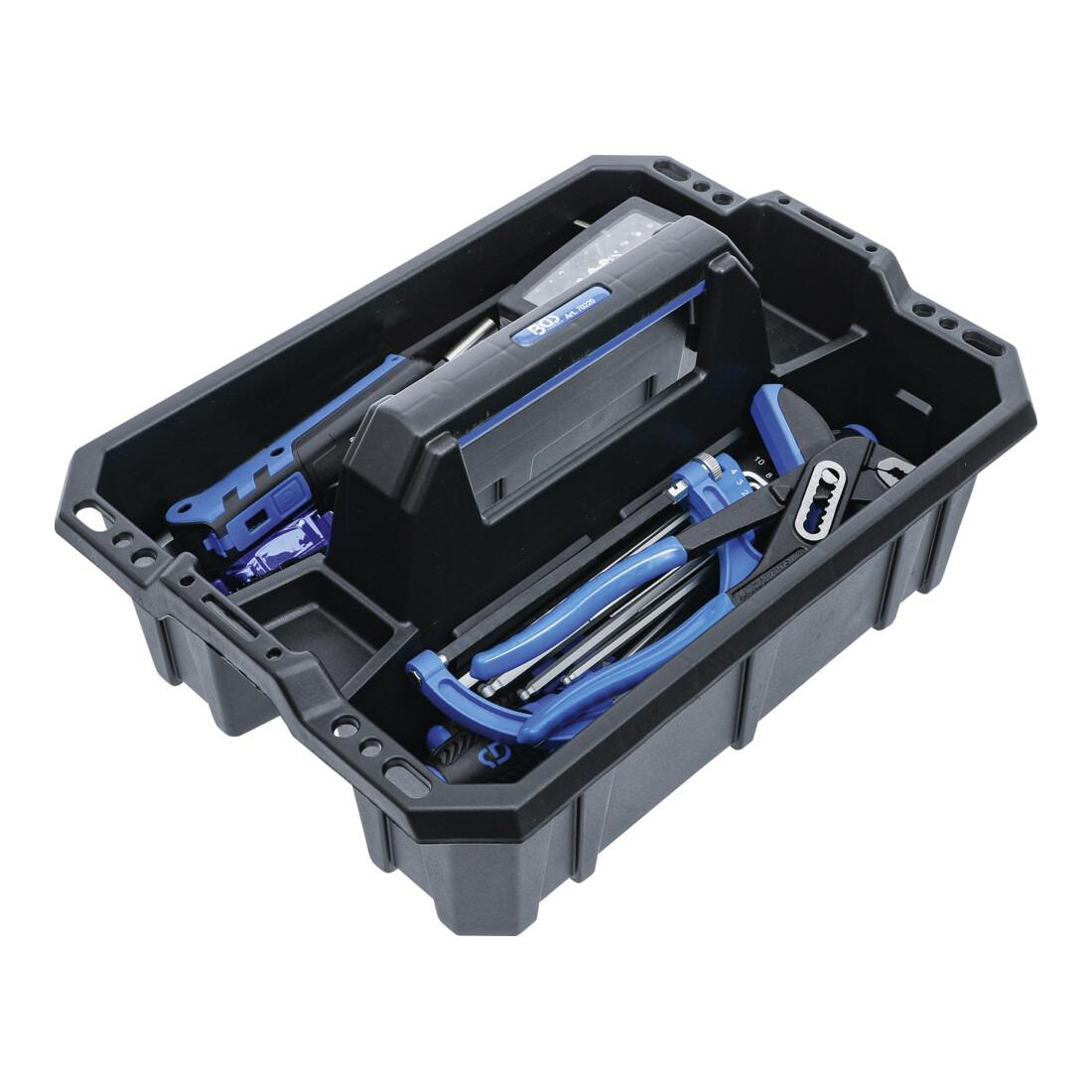 BGS Valigetta portautensili in plastica con assortimento di utensili, 66pz.