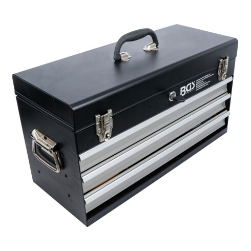 BGS Valigetta utensili in metallo, 3 cassetti, con 147 utensili