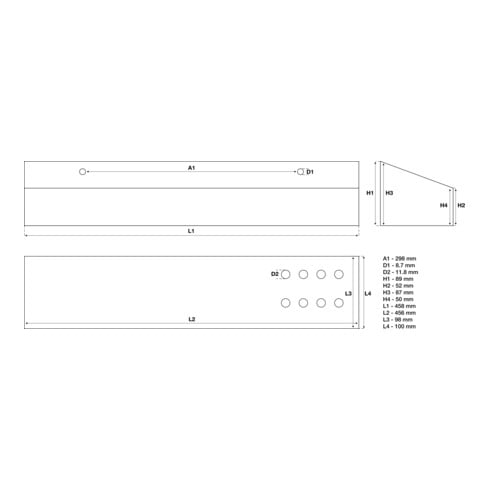 BGS Vassoio per carrello da officina per Art. 2001, 4204, 4205, 4206