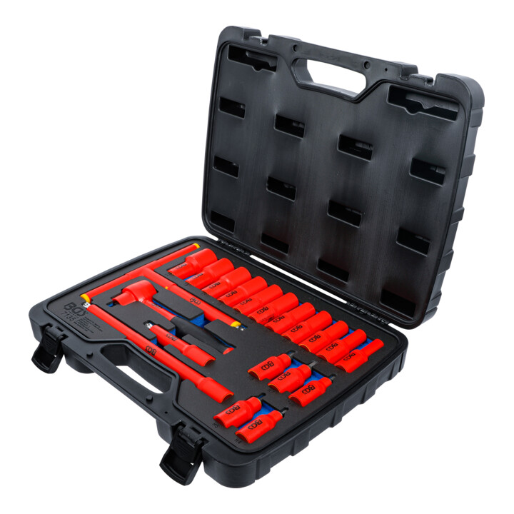 BGS VDE-dopsleutel- en dopsleutelbitset | 10 mm (3/8") | 20-dlg.