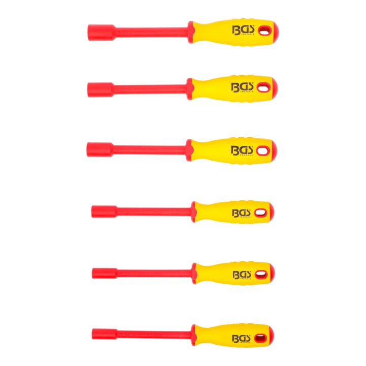 BGS VDE-dopsleutel-schroevendraaierset | zeskant | 5,5 - 12 mm | 6-dlg.
