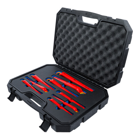 BGS VDE-Ringschlüssel-Satz 72035, tief gekröpft, SW 10 - 24 mm, 9-tlg.