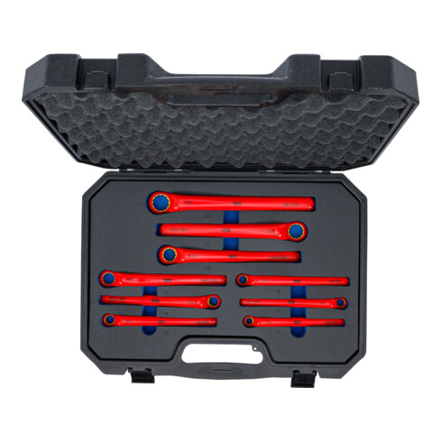 BGS VDE-ringsleutel-set | diep gebogen | 10 - 24 mm | 9-dlg.