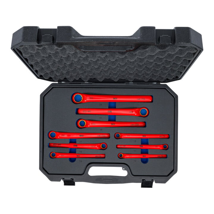 BGS VDE-ringsleutel-set | diep gebogen | 10 - 24 mm | 9-dlg.