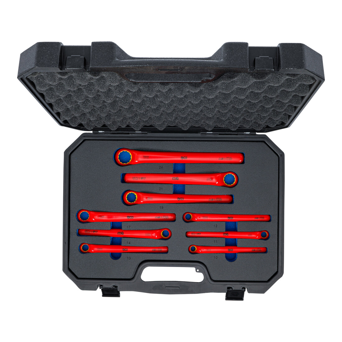BGS VDE-ringsleutel-set | diep gebogen | 10 - 24 mm | 9-dlg.