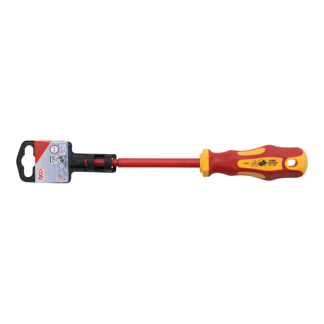 BGS VDE schroevendraaier | sleuf 5,5 mm | Meslengte 125 mm