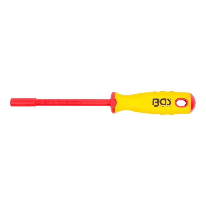 BGS VDE-Steckschlüssel-Schraubendreher 71083, Sechskant, SW 4 mm, Klingenlänge 125 mm