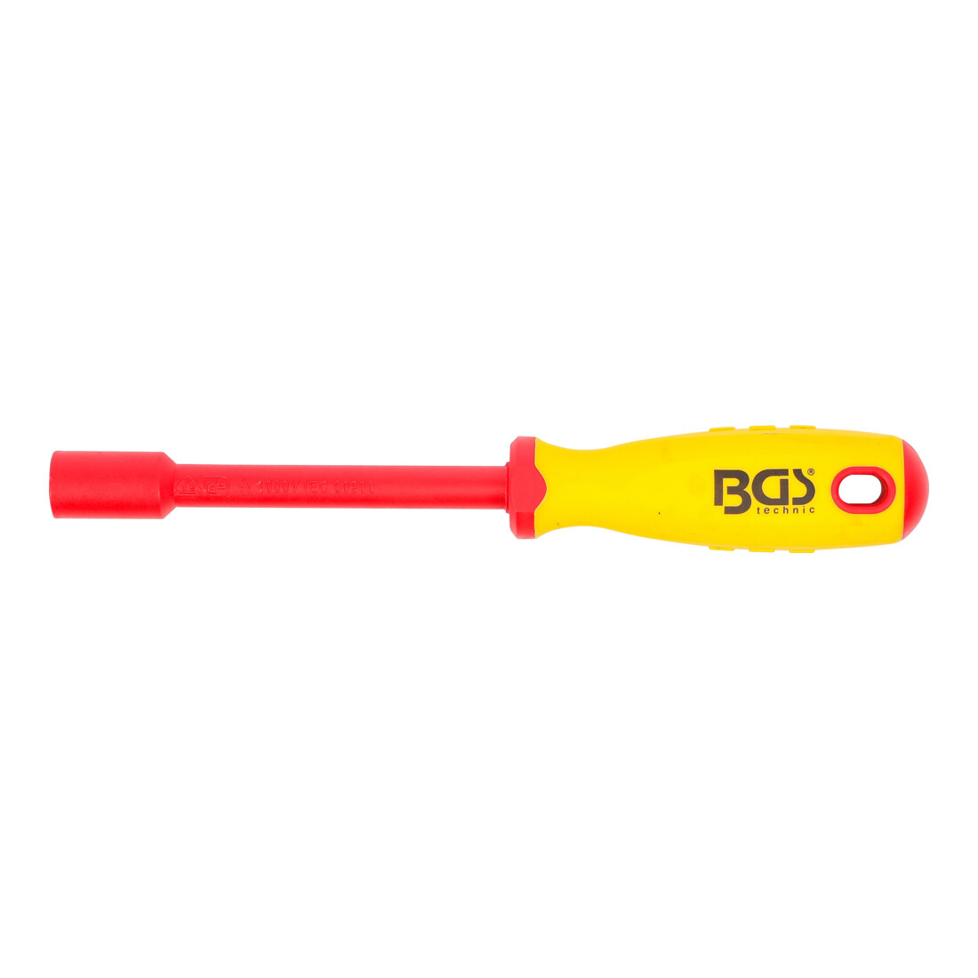 BGS VDE-Steckschlüssel-Schraubendreher 71090, Sechskant, SW 10 mm, Klingenlänge 125 mm