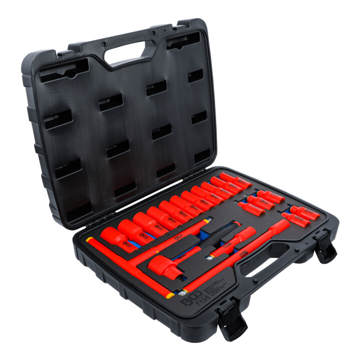 BGS VDE-Steckschlüssel- und Bit-Einsatz-Satz Antrieb 10 mm (3/8") 20-tlg.