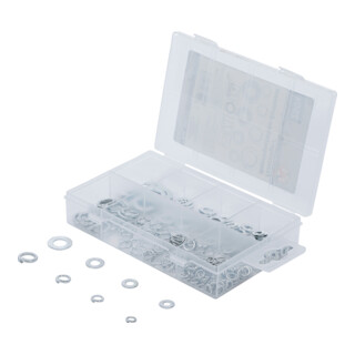 BGS Veerringen- / Platte ringen assortiment, Ø 4 - 8 mm, 250-dlg.