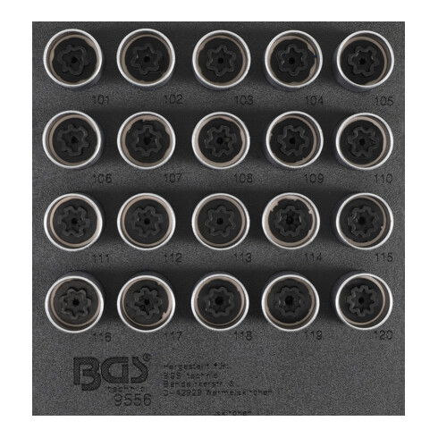 BGS Velgbeveiliging gereedschap set voor Opel (Type A) 20 delig