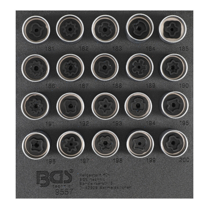 BGS Velgbeveiliging gereedschap set voor Opel (Type B) 20 delig
