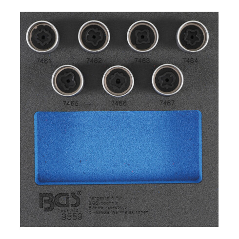 BGS Velgbeveiliging gereedschap set voor Opel (Type D) 7 delig