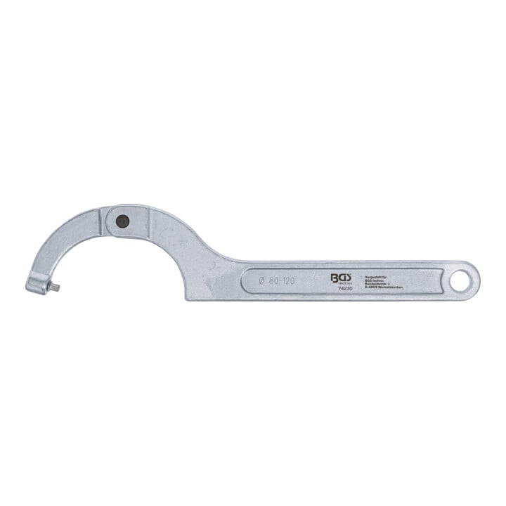 BGS Verstelbare ringsteeksleutel met pen, 80 - 120 mm