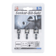 BGS Verzink-bitset | HSS | 6,3 mm (1/4") | 12 - 16 - 19 mm | 3-dlg.-5