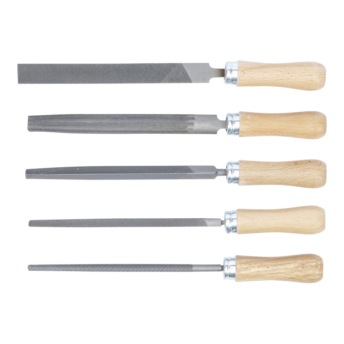 BGS Vijlen-set | houten heft | 150 mm | 5-dlg.
