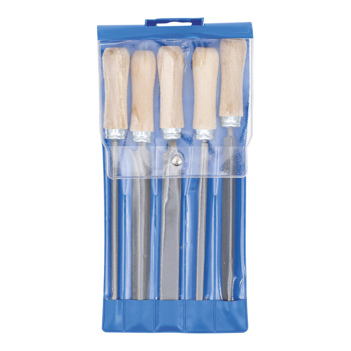 BGS Vijlen-set | houten heft | 150 mm | 5-dlg.
