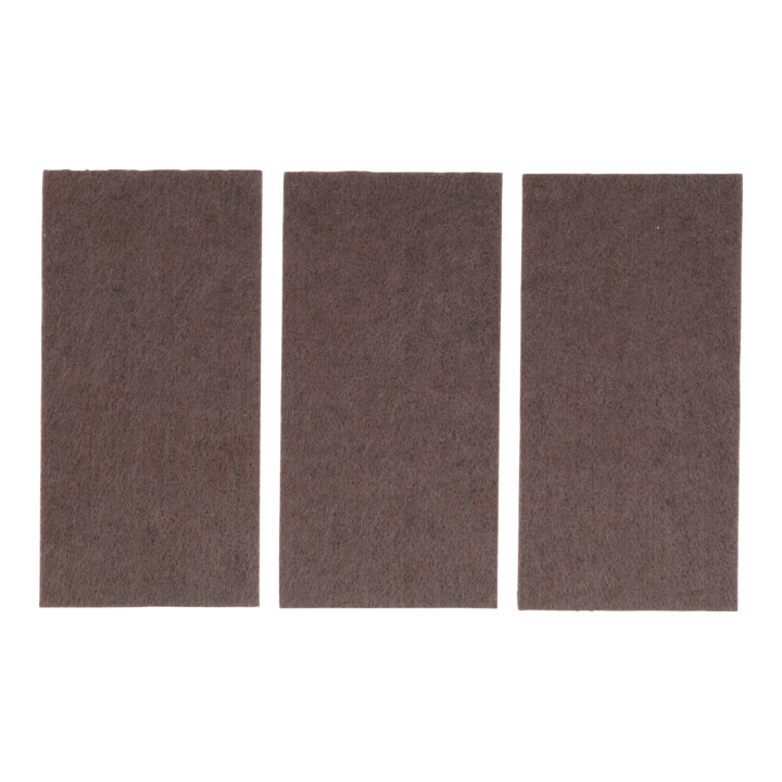 BGS Viltglijder | platen | bruin | 100 x 200 mm | 3-dlg.