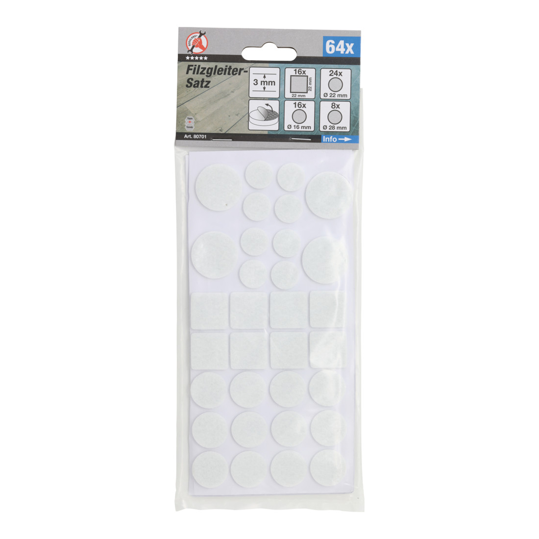 BGS Viltglijderset | wit | 64-dlg.