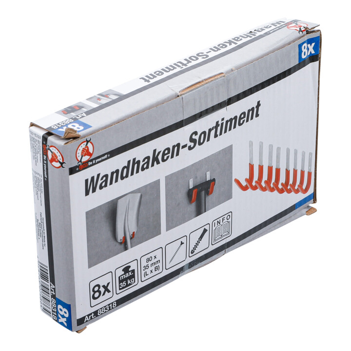 BGS Wandhakenset | 8-dlg.
