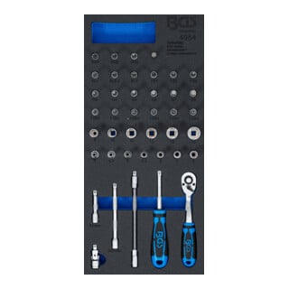 BGS Werkplaatswagen inzet 1/3: dopsleutelset 6,3 mm (1/4 inch) 41 delig