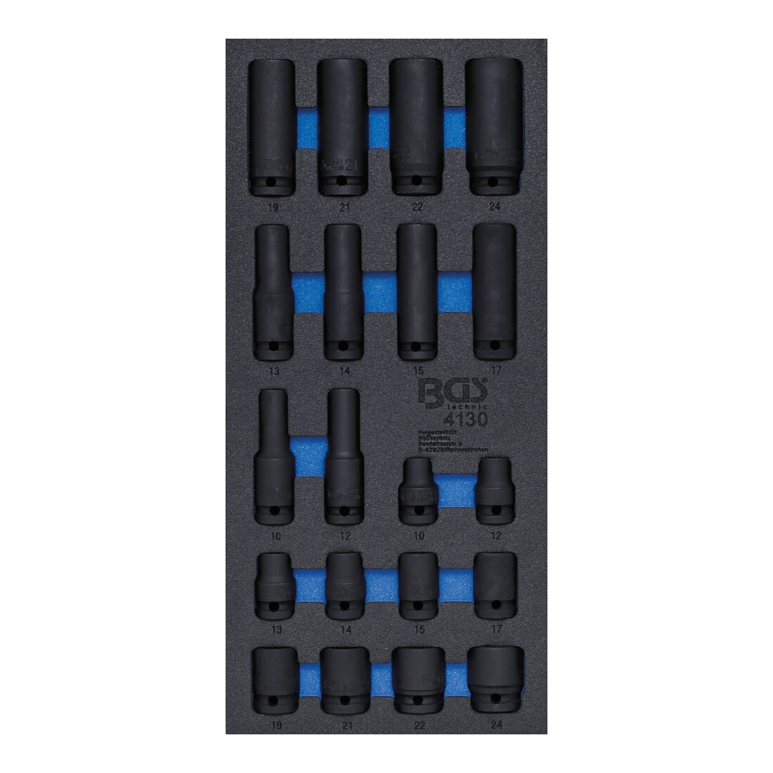 BGS Werkplaatswageninzet 1/3: Inbusbussen 12,5 mm (1/2 inch) 10 - 24 mm 20 delig