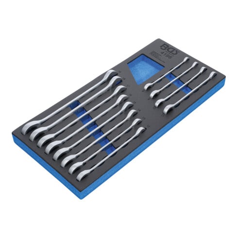BGS Werkplaatswageninzet 1/3: steek-ringratelsleutelset SW 8 - 19 mm, 12 dlg.