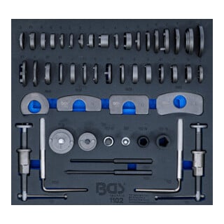 BGS Werkplaatswageninzetstuk 2/3: Remzuiger-reset set 50 delig