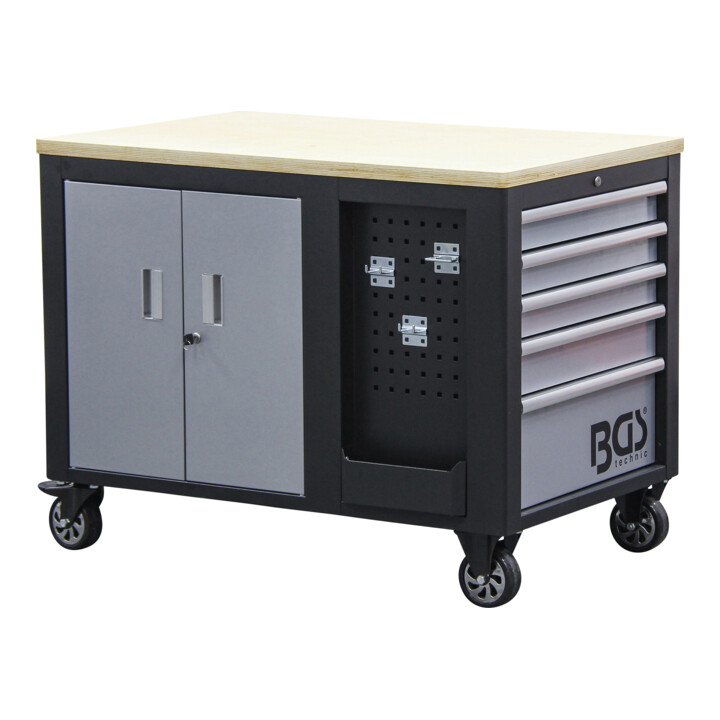 BGS Werkstattwagen, 2 x 5 Schubladen, 1 Schrank, leer