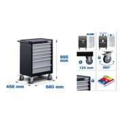 BGS Werkstattwagen 7 Schubladen mit 129 Werkzeugen