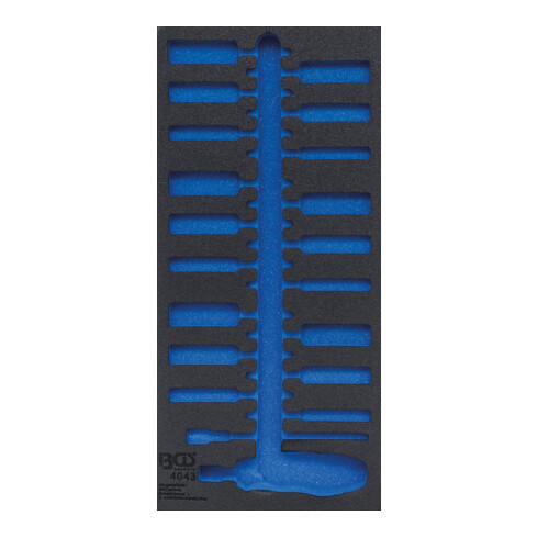 BGS Werkstattwageneinlage 1/3 4043-1, leer, für Art. 4043