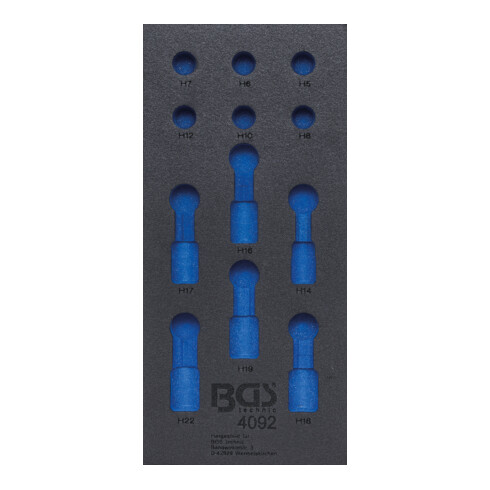BGS Werkstattwageneinlage 1/3 4092-1, leer, für Art. 4092