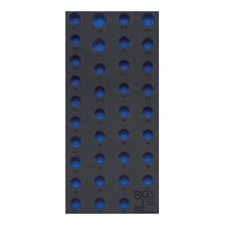 BGS Werkstattwageneinlage 1/3 4120-1, leer, für Art. 4120