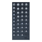BGS Werkstattwageneinlage 1/3: Bit-Einsatz-Satz Antrieb Innenvierkant 12,5 mm (1/2 Zoll) Innensechskant, T-Profil (für TX), Innenvielzahn (für XZN), Keil-Profil (für RIBE) 36 teilig