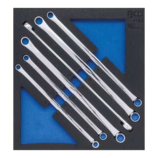BGS Werkstattwageneinlage 2/3: Doppel-Ringschlüssel-Satz extra lang SW 10 x 11 - 22 x 24 mm 6 teilig