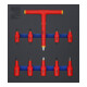 BGS Werkstattwageneinlage 2/3: VDE-Bit-Einsatz-Satz, Antrieb Innenvierkant 10 mm (3/8") / 12,5 mm (1/2"), Innensechskant 4 - 10 mm, 10-tlg.-1