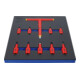 BGS Werkstattwageneinlage 2/3: VDE-Bit-Einsatz-Satz, Antrieb Innenvierkant 10 mm (3/8") / 12,5 mm (1/2"), Innensechskant 4 - 10 mm, 10-tlg.-5