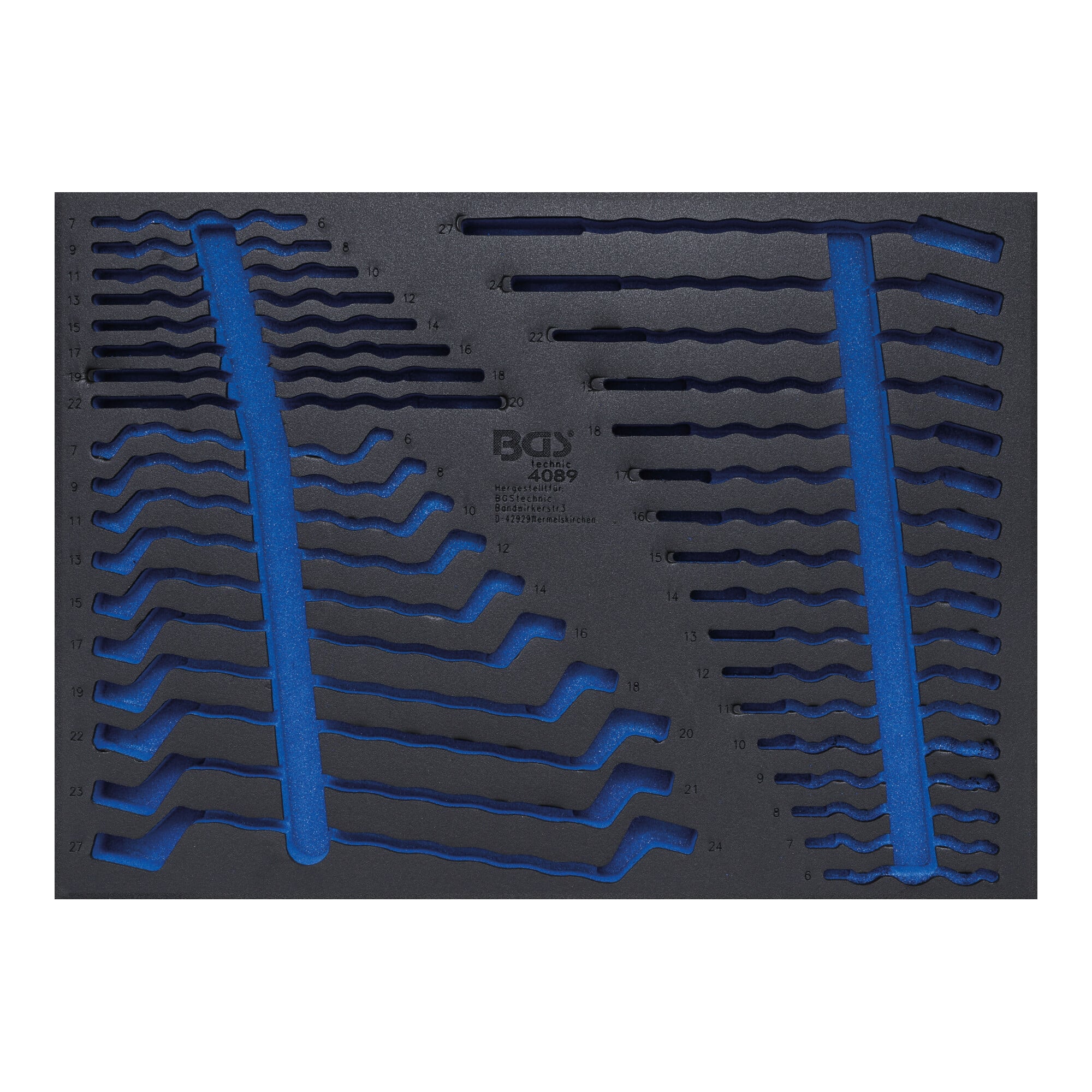 BGS Werkstattwageneinlage 3/3 4089-1, leer, für Art. 4089 ; BGS technic