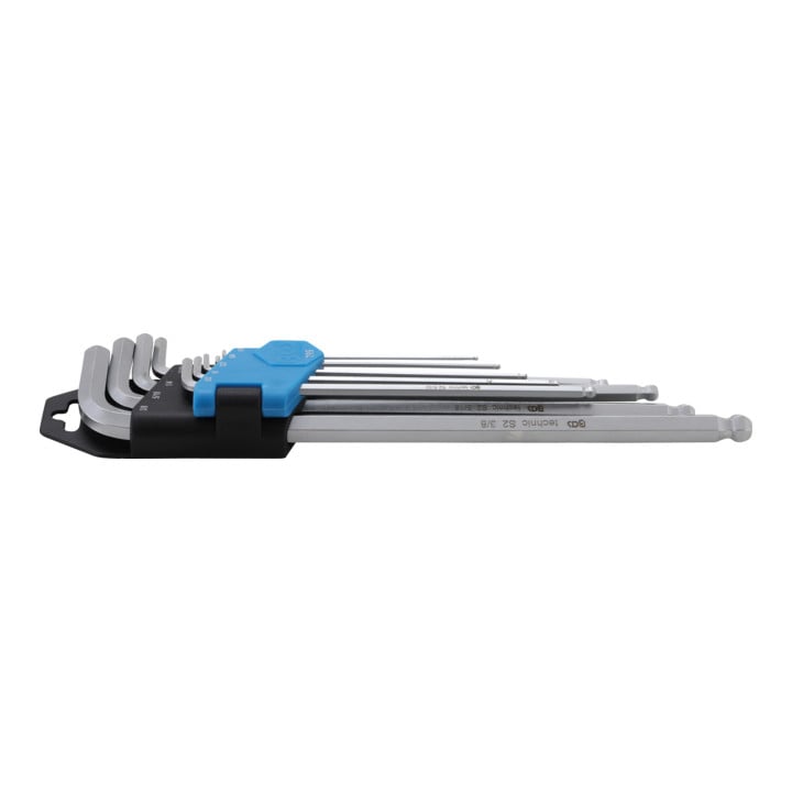 BGS Winkelschlüssel-Satz Zollgrößen Innensechskant / Innensechskant mit Kugelkopf 1/16" - 3/8" 9-tlg.